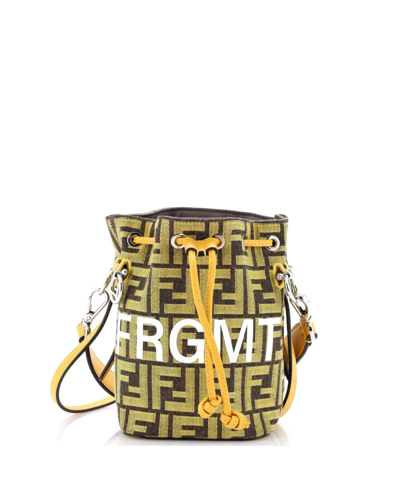 Pre-Owned Fendi Mini x Fendi Fragment Mon Tresor сумка-ведро Zucca Canvas