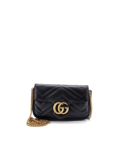 Б/у сумка Gucci Super Mini GG Marmont Flap Bag Matelasse Leather