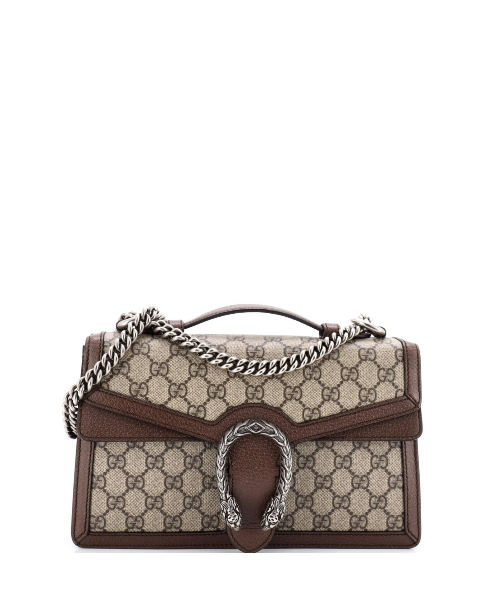 Сумка Gucci Small Dionysus Top Handle Chain Bag GG Coated Canvas