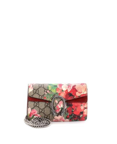 Pre-Owned Gucci сумка Dionysus Super Mini с принтом Blooms из канваса GG