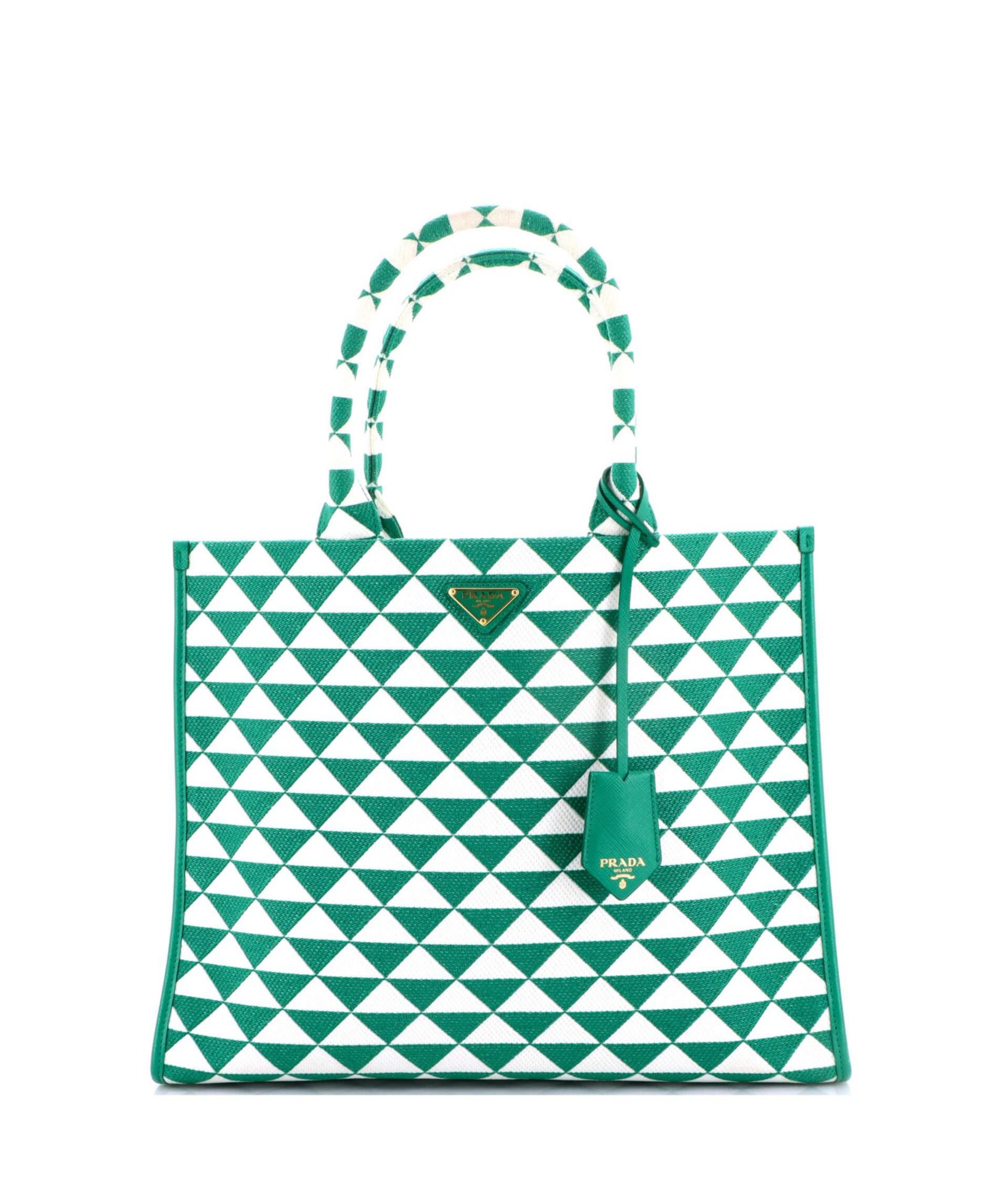 Сумка-шоппер Pre-Owned Prada Large Symbole Jacquard