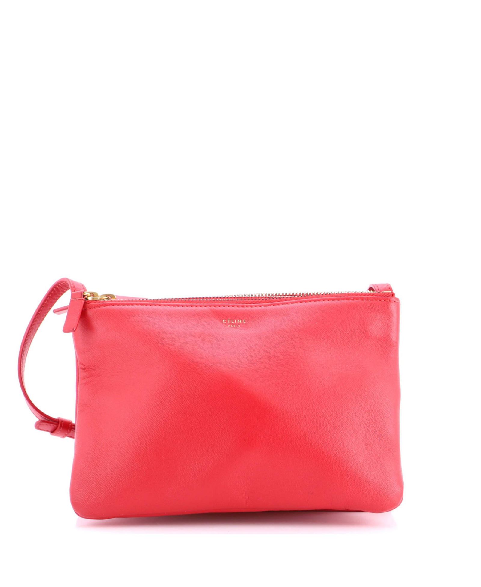 Pre-Owned Celine Small Trio Crossbody Bag Leather