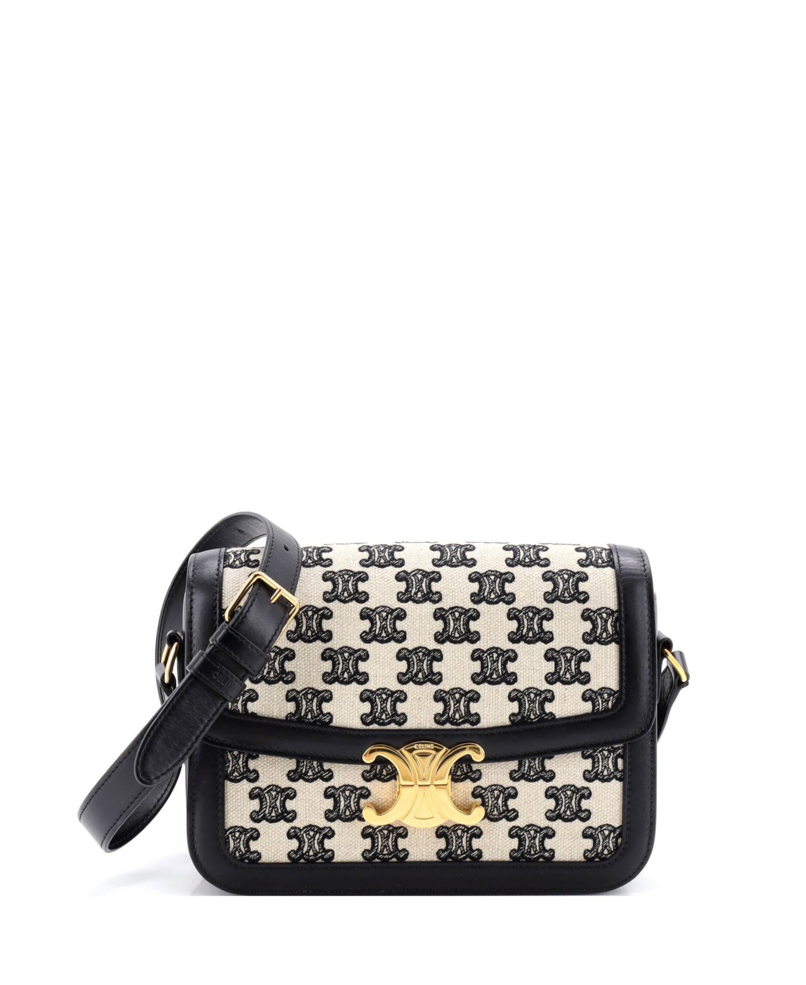 Pre-Owned Celine Medium Triomphe Shoulder Bag Triomphe Canvas