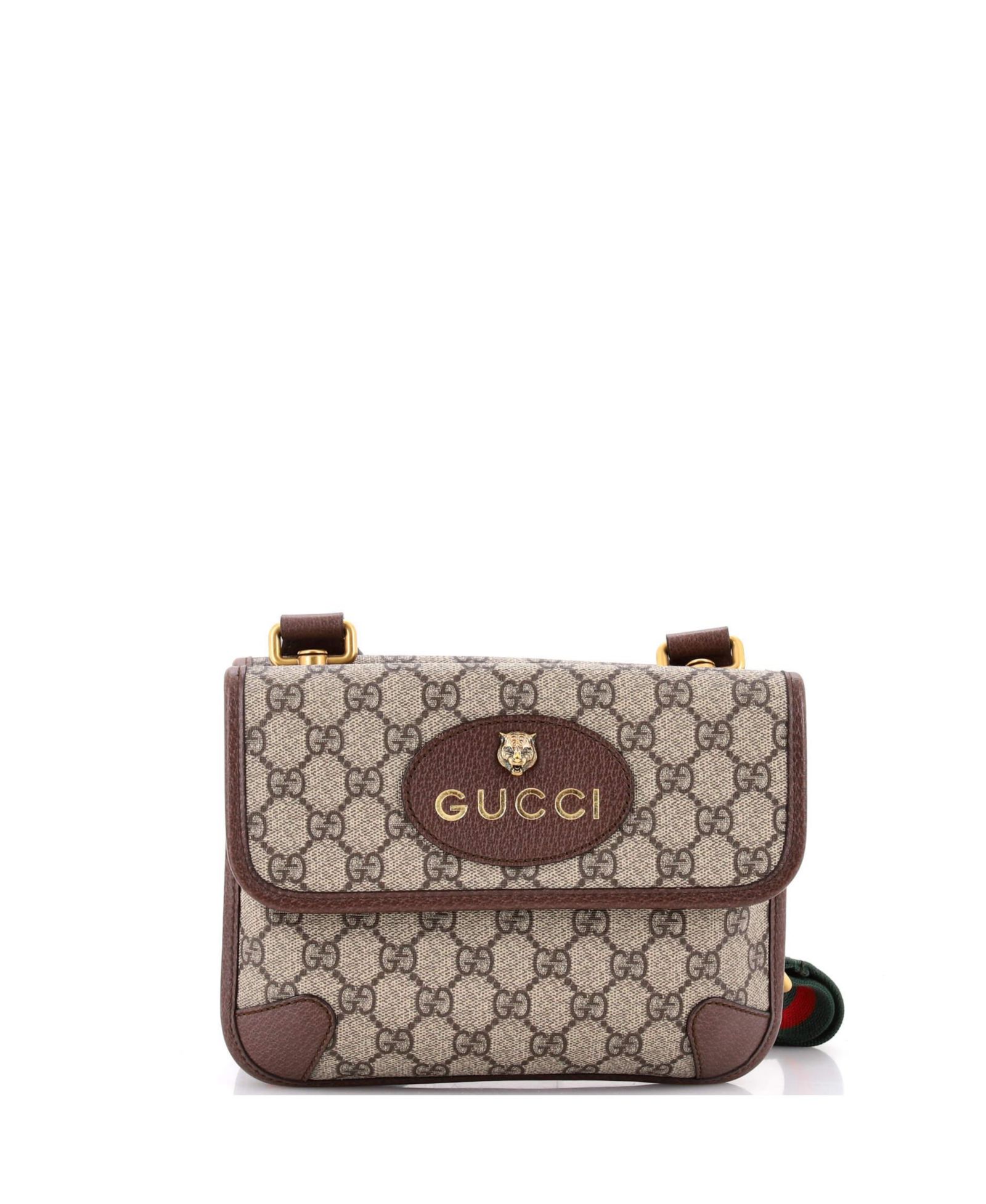 Подержанный мессенджер Gucci Small Neo Vintage Flap GG из покрытого холста