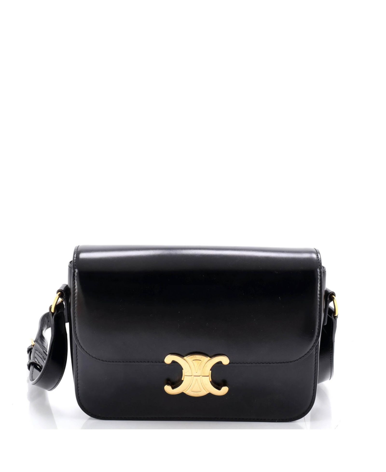 Pre-Owned Celine Medium Triomphe Shoulder Bag Smooth Calfskin