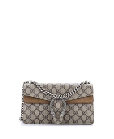 Б/у сумка Gucci Small Dionysus GG из покрытия canvas с отделкой кристаллами