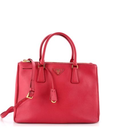 Pre-Owned Prada Medium Double Zip Lux Tote Saffiano Leather