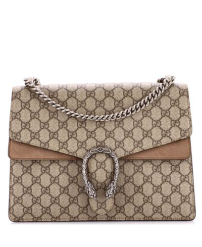 Сумка Gucci Dionysus среднего размера, б/у, из покрытого холста GG