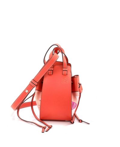 Сумка Loewe Mini Hammock Leather and Printed Canvas (Pre-Owned)