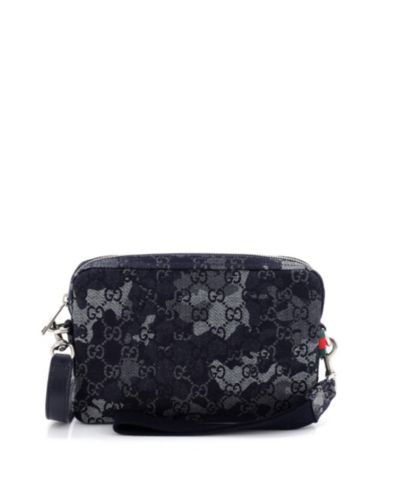 Pre-Owned Gucci Convertible Crossbody Bag Camouflage GG Denim