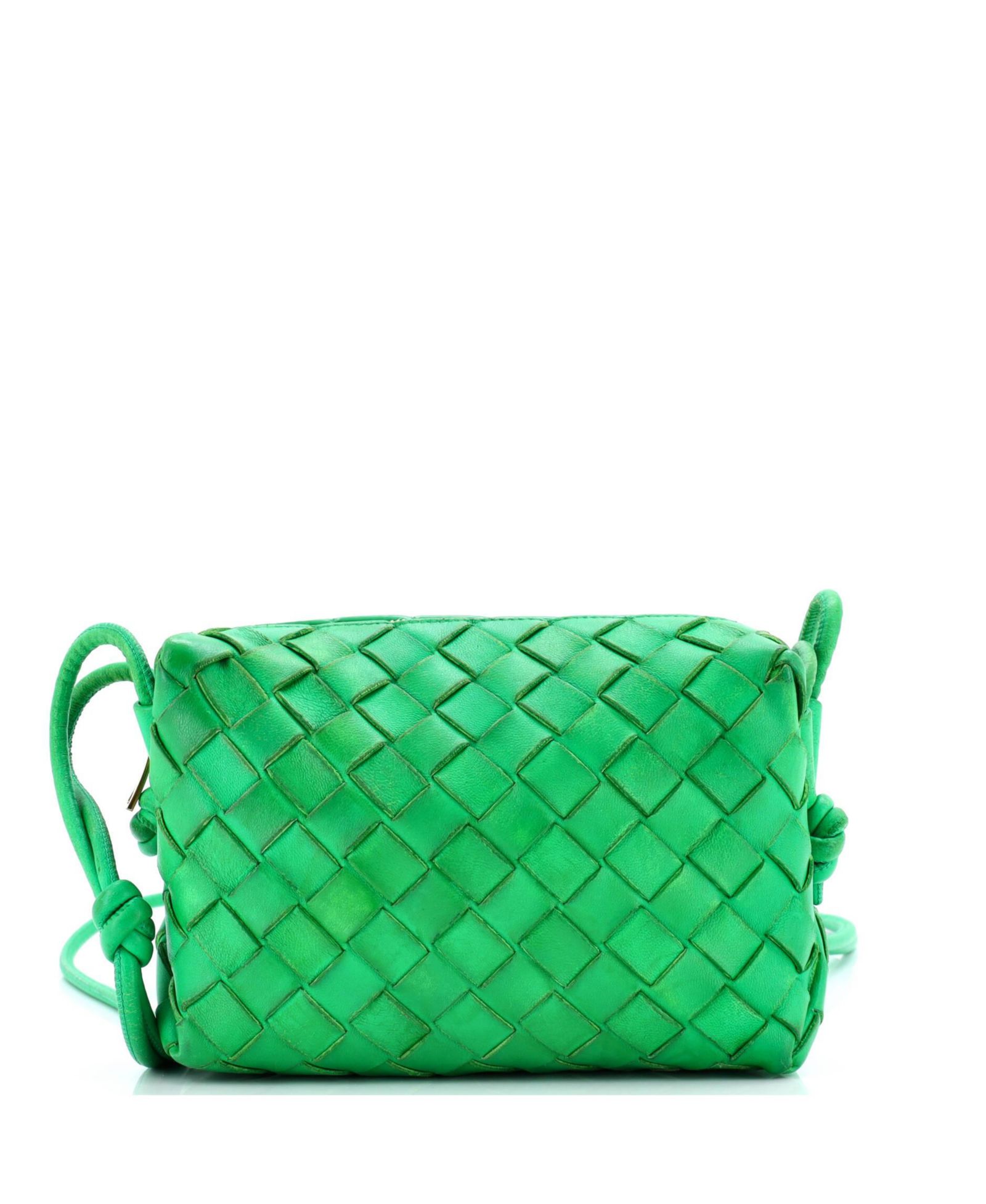 Б/у мини-сумка через плечо Bottega Veneta Mini Loop Intrecciato Nappa