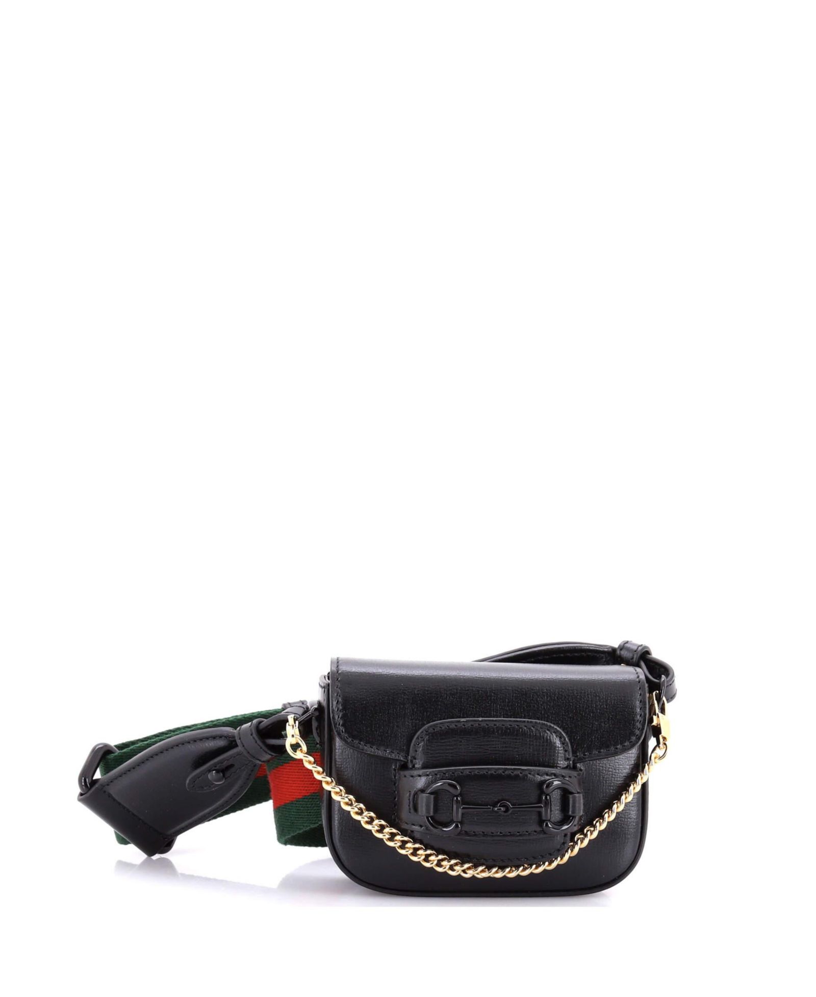 Б/у кожаный кошелек Gucci Horsebit 1955 с ремешком