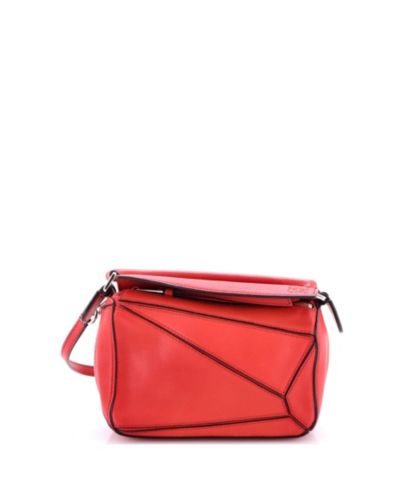 Pre-Owned Loewe мини-сумка Puzzle из кожи