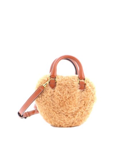 Сумка Celine Medium Heart из овчины с кожаными элементами, б/у