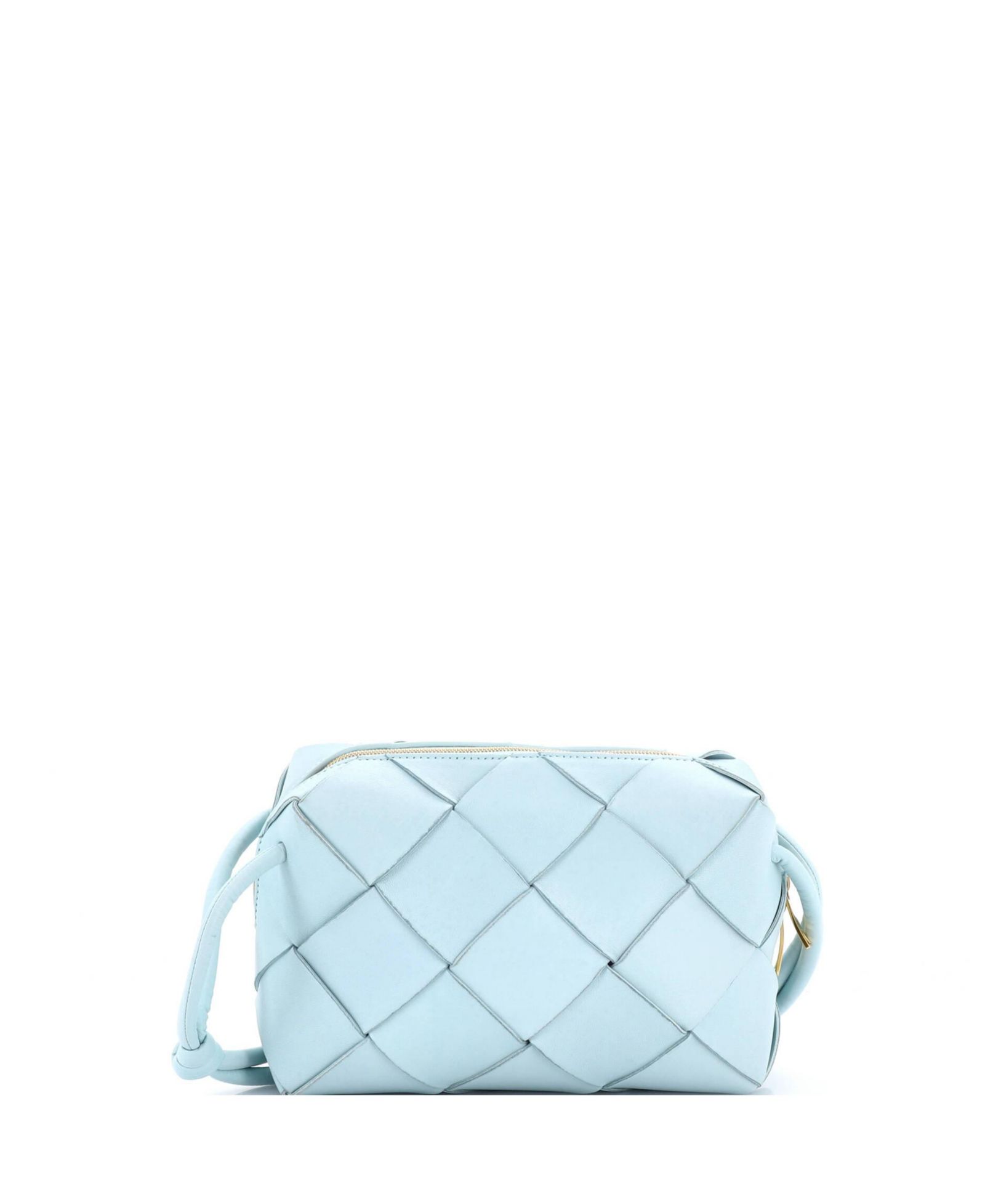 Pre-Owned Bottega Veneta Small Cassette Camera Crossbody Bag Maxi Intrecciato Leather
