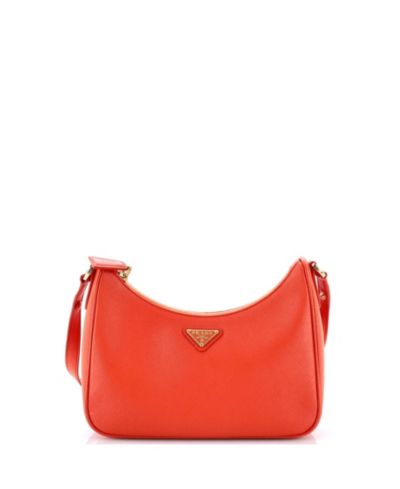 Сумка хобо Pre-Owned Prada Mini Adjustable Handle Zip Saffiano Leather