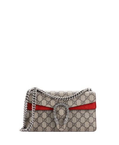Pre-Owned Gucci Small Dionysus Bag GG Coated Canvas with Crystal Embellished Metal