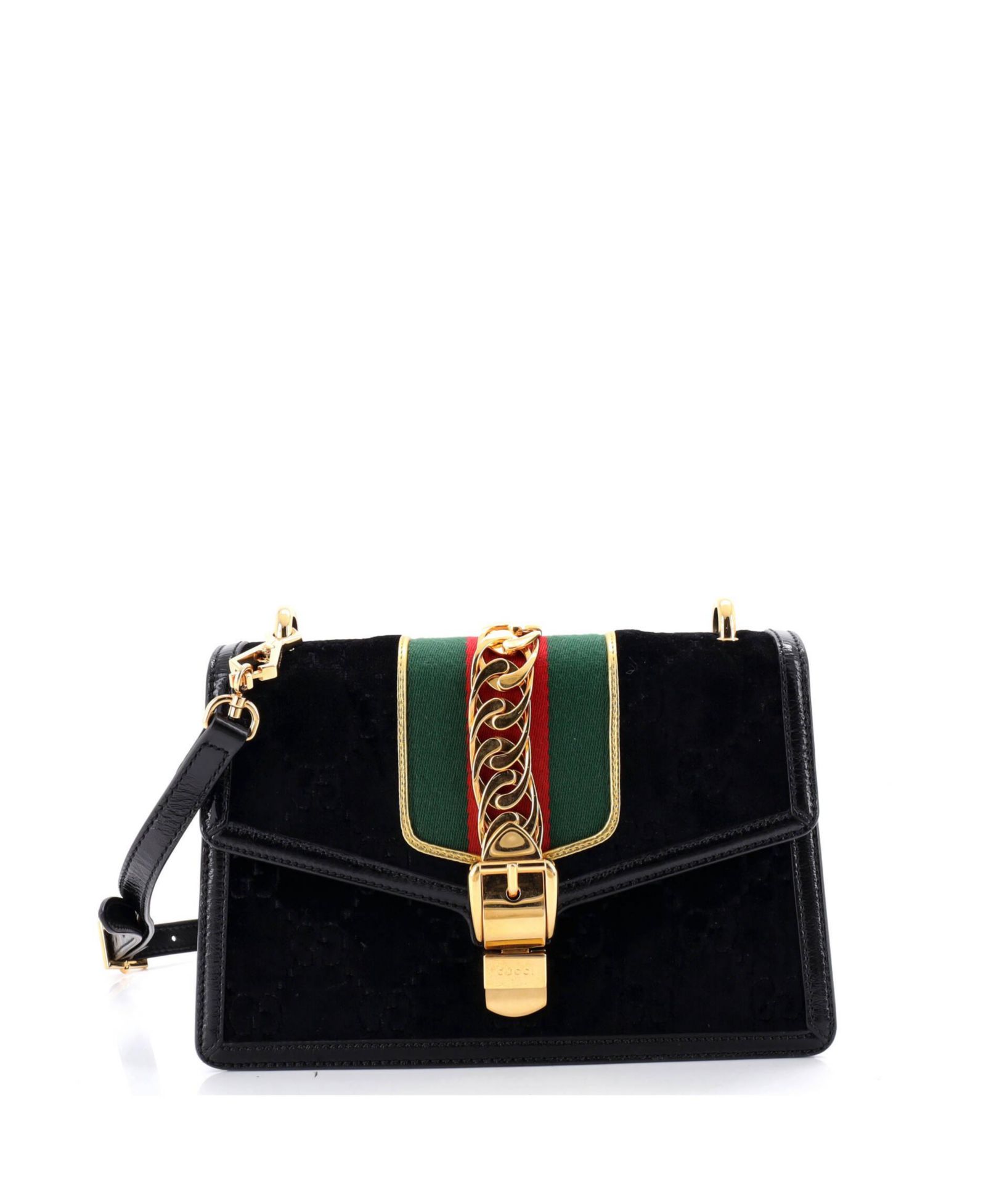 Б/у сумка через плечо Gucci Small Sylvie GG Velvet