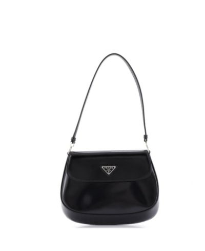 Pre-Owned Prada Small Cleo Flap Shoulder Bag Spazzolato Leather