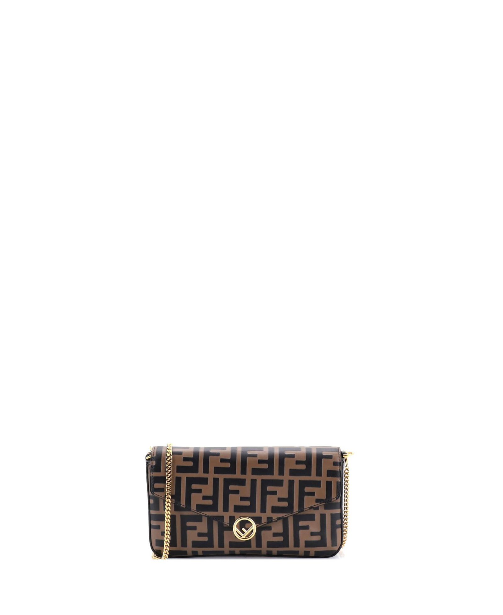 Клатч Pre-Owned Fendi F is Fendi Envelope Chain Zucca Leather