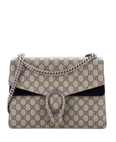 Gucci б/у средняя сумка Dionysus из полотняного канваса с покрытием GG