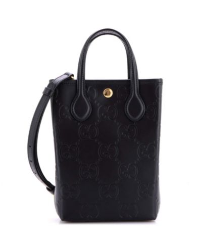 Б/у мини-сумка Gucci Mini Vertical Tote GG Embossed Leather