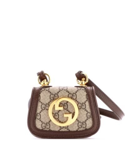 Pre-Owned Gucci Blondie NM кошелек-кардхолдер с ремешком GG Coated Canvas