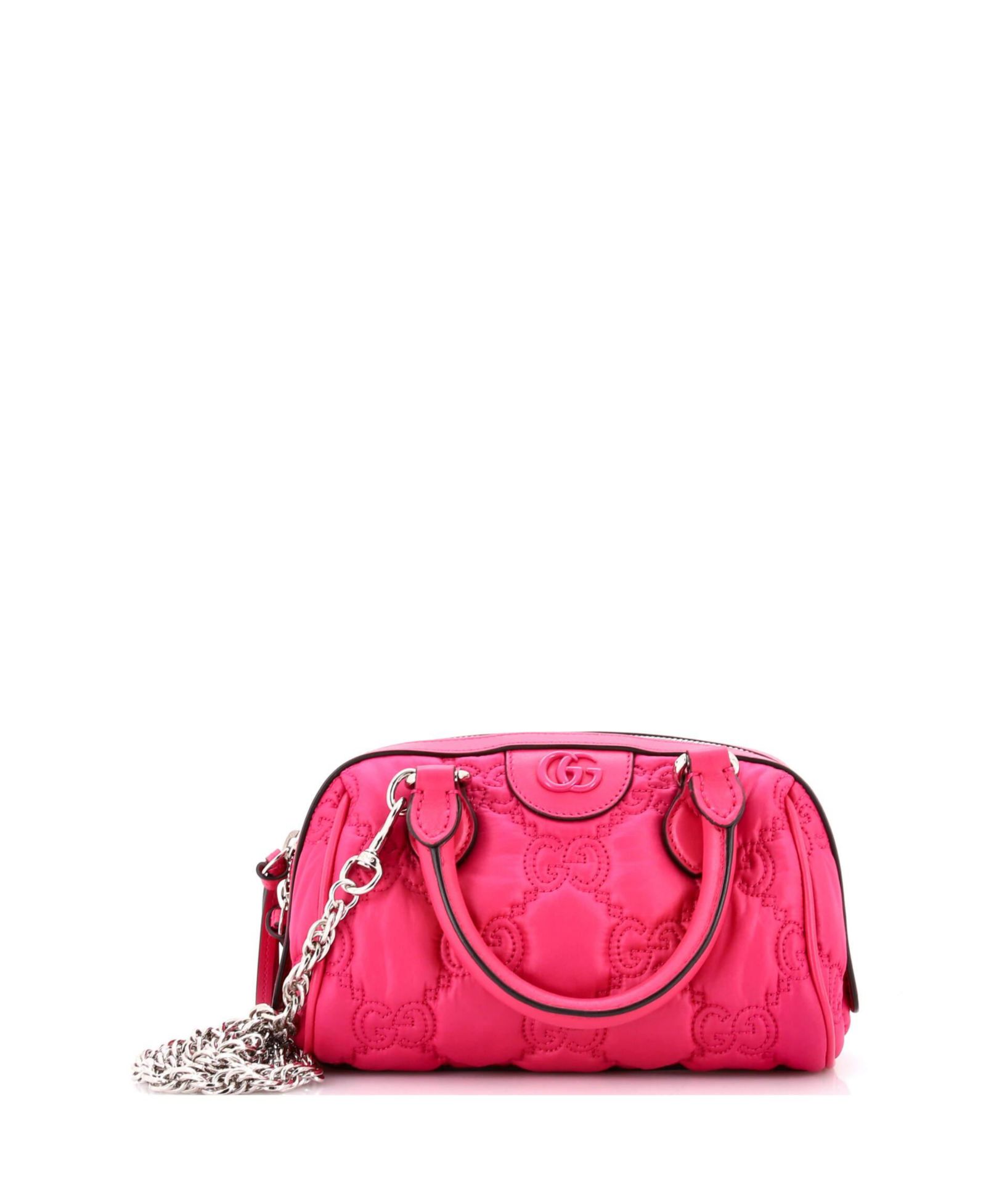 Pre-Owned Gucci Mini Ophidia Convertible Boston Top Handle Bag GG Matelasse Leather