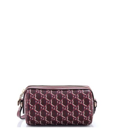 Gucci мини сумка через плечо цилиндрической формы GG Shadow Coated Canvas, б/у