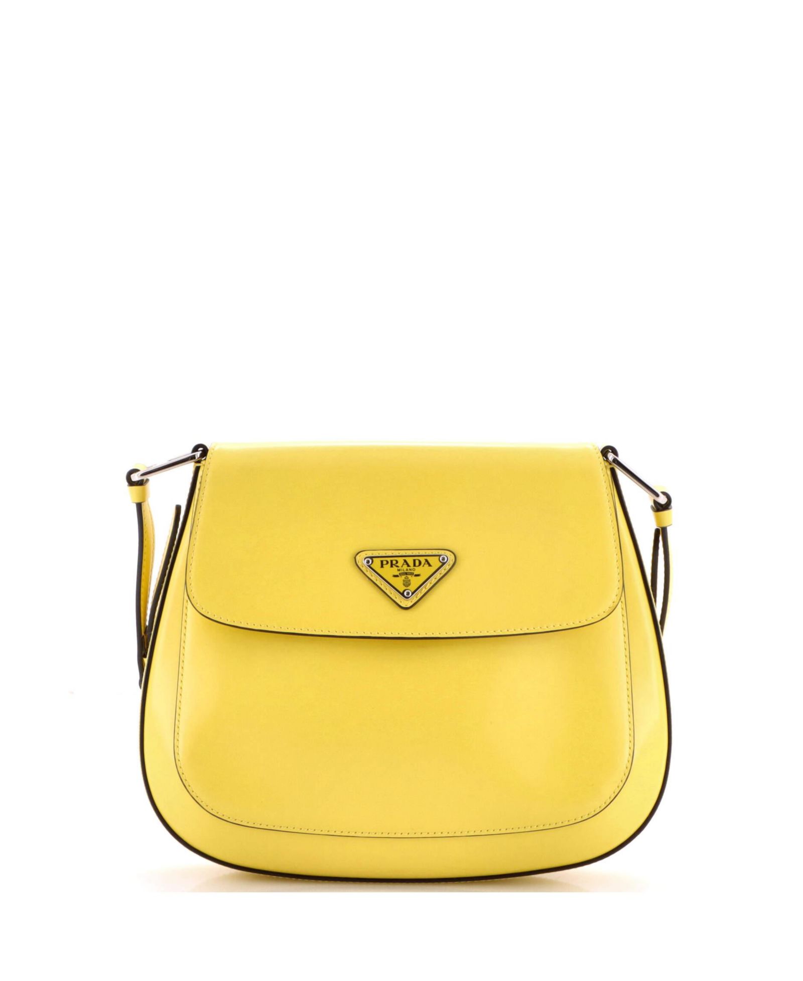 Pre-Owned Prada Small Cleo Flap Shoulder Bag Spazzolato Leather