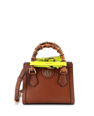 Pre-Owned Gucci Mini Diana NM Bamboo Handle Tote Leather