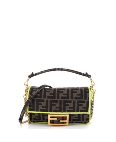 Сумка Fendi Mini Baguette NM Zucca Canvas, б/у