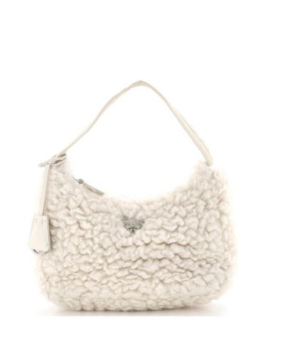 Prada мини-сумка Re-Edition 2000 Hobo из кашемира, б/у
