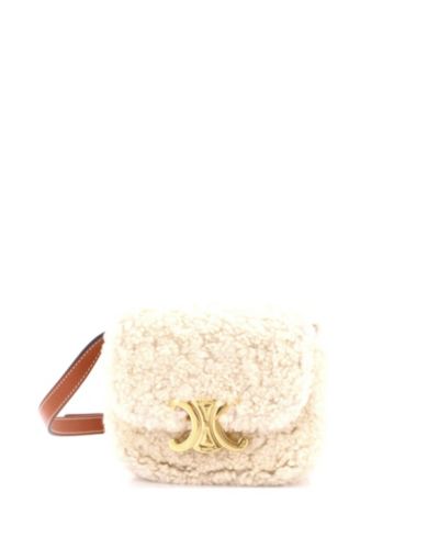 Celine Mini Triomphe сумка через плечо из овчины, б/у