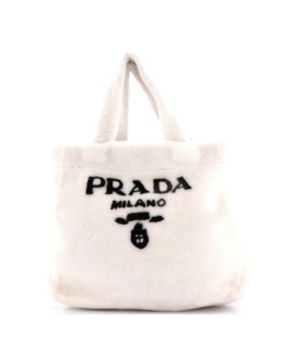 Б/у сумка Prada Medium Logo Tote из овчины