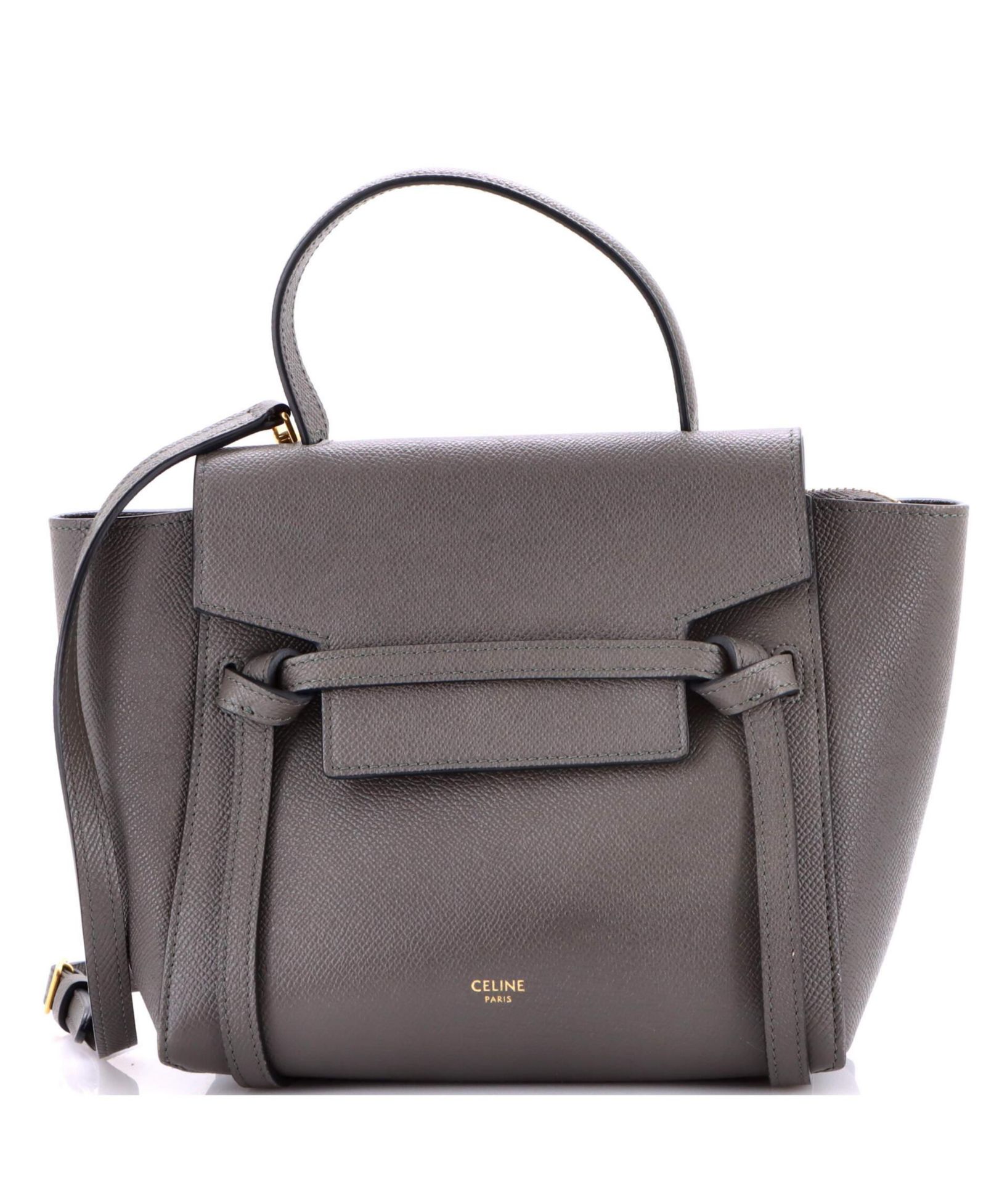 Pre-Owned Celine Nano Belt Bag Textured Leather сумка на пояс
