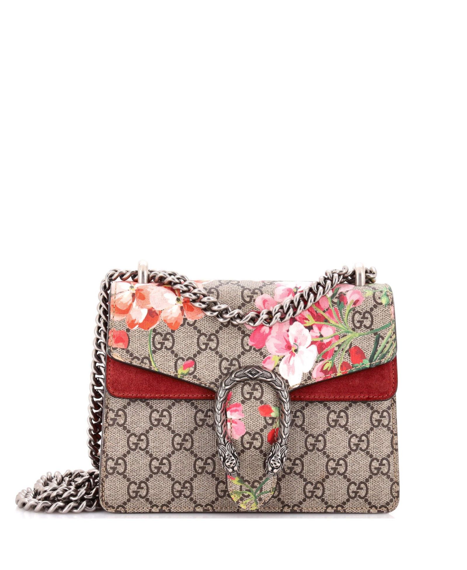 Pre-Owned Gucci Mini Dionysus Bag Blooms Print GG Coated Canvas