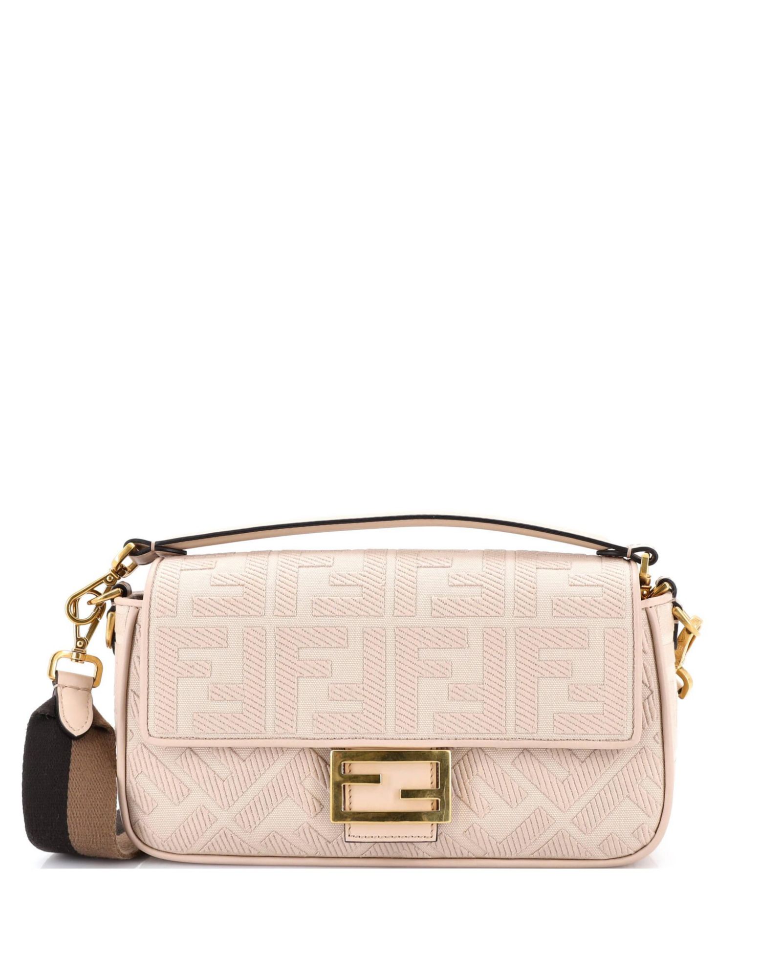 Брендовая сумка Fendi Baguette NM Zucca из вышитого полотна