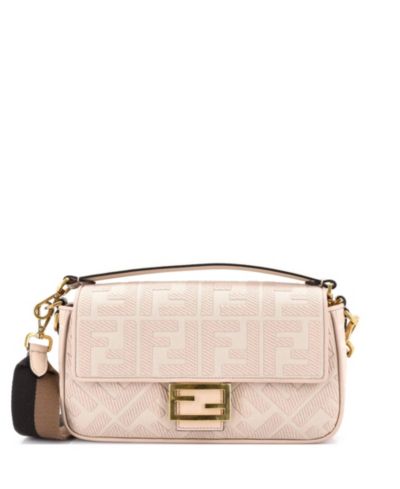 Брендовая сумка Fendi Baguette NM Zucca из вышитого полотна