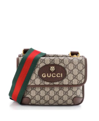 Pre-Owned Gucci Small Neo Vintage Flap Messenger GG Coated Canvas