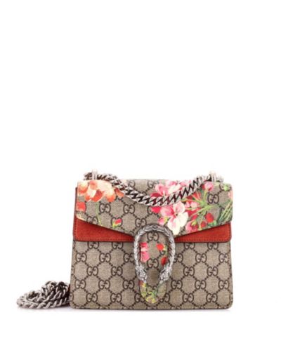 Pre-Owned Gucci Mini Dionysus Bag Blooms Print GG Coated Canvas
