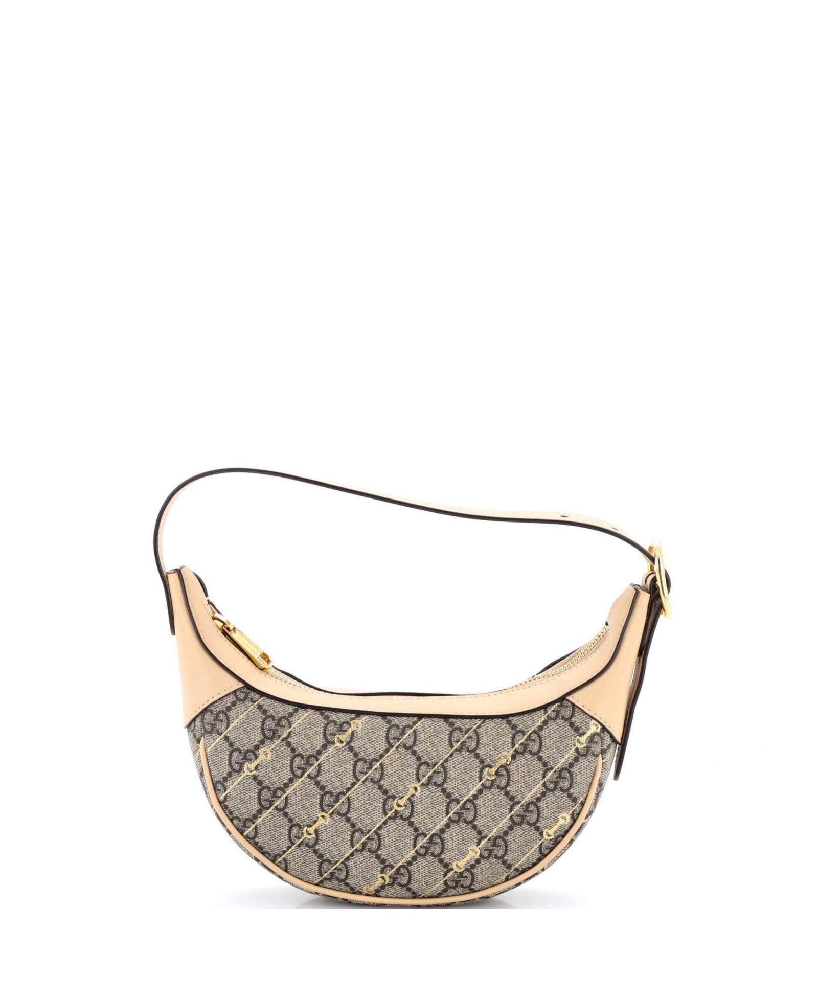 Pre-Owned Gucci Mini Ophidia Half Moon Bag Print GG Coated Canvas