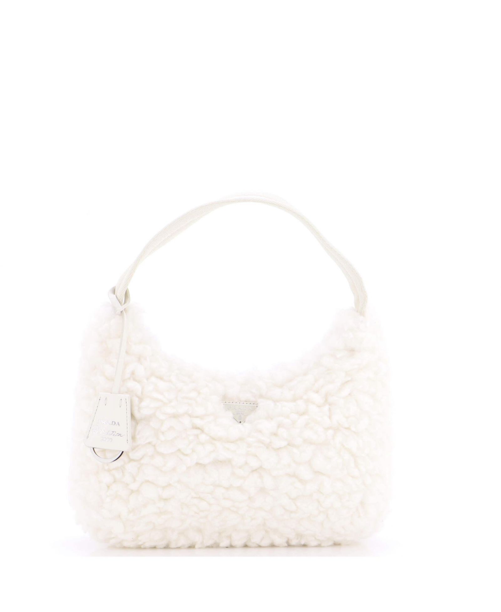 Б/у сумка Prada Mini Re-Edition 2000 Hobo из кашемира