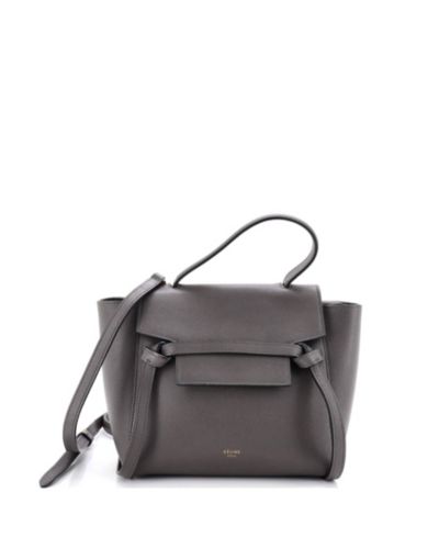 Сумка-пояс Celine Nano Belt Bag Textured Leather, Pre-Owned