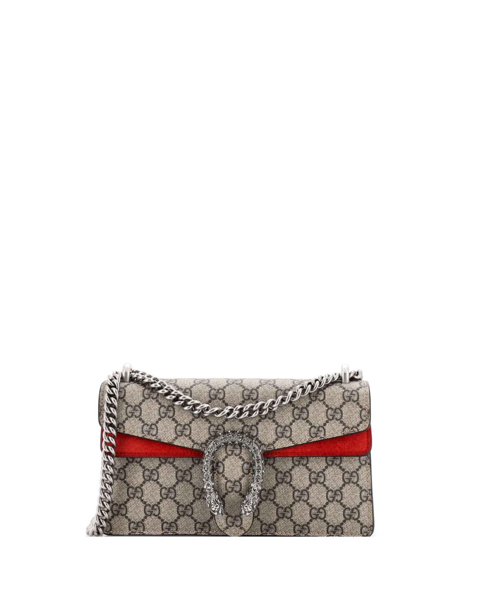Pre-Owned Gucci Small Dionysus Bag GG Coated Canvas with Crystal Embellished Metal