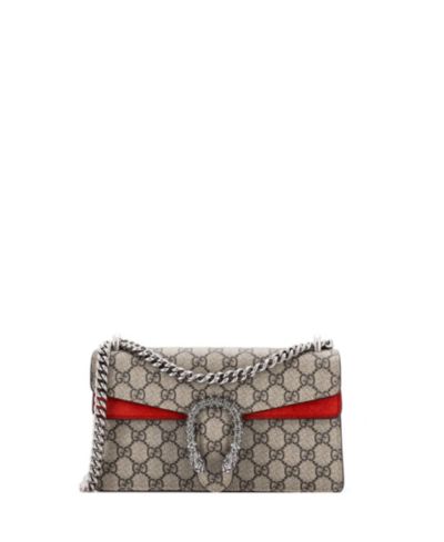 Gucci сумка Dionysus малого размера, б/у, полотно GG с кристаллами