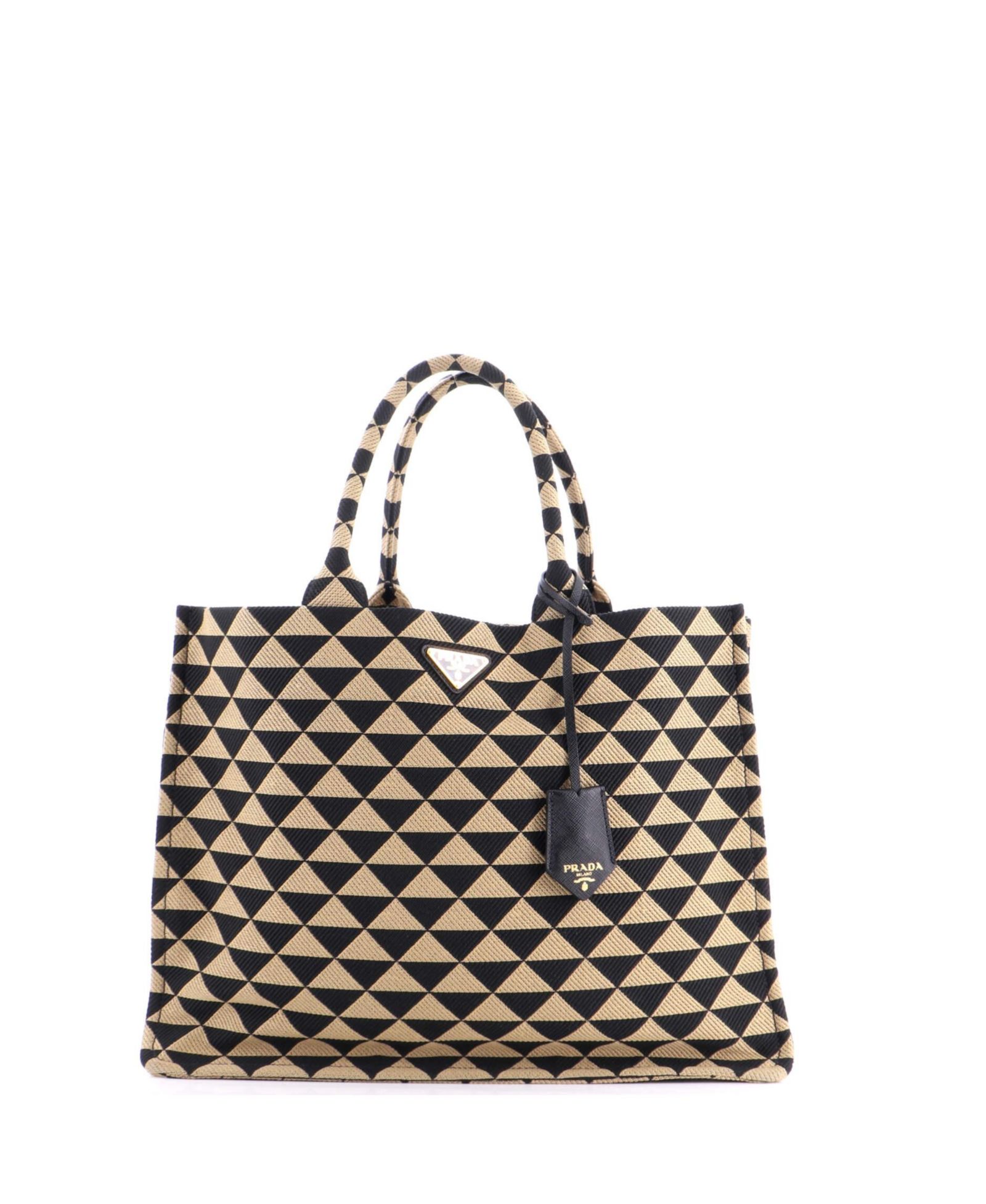 Большая сумка-шоппер Prada Symbole Jacquard, б/у