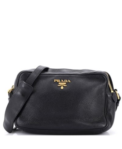 Pre-Owned Prada сумка-камера Double Zip Vitello Daino