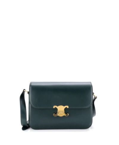 Сумка через плечо Celine Large Triomphe из гладкой телячьей кожи, б/у
