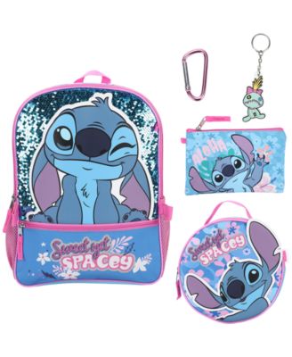 Набор из 5 предметов Stitch: рюкзак, ланч-бокс, пенал, брелок и карандаш для мальчиков и девочек
